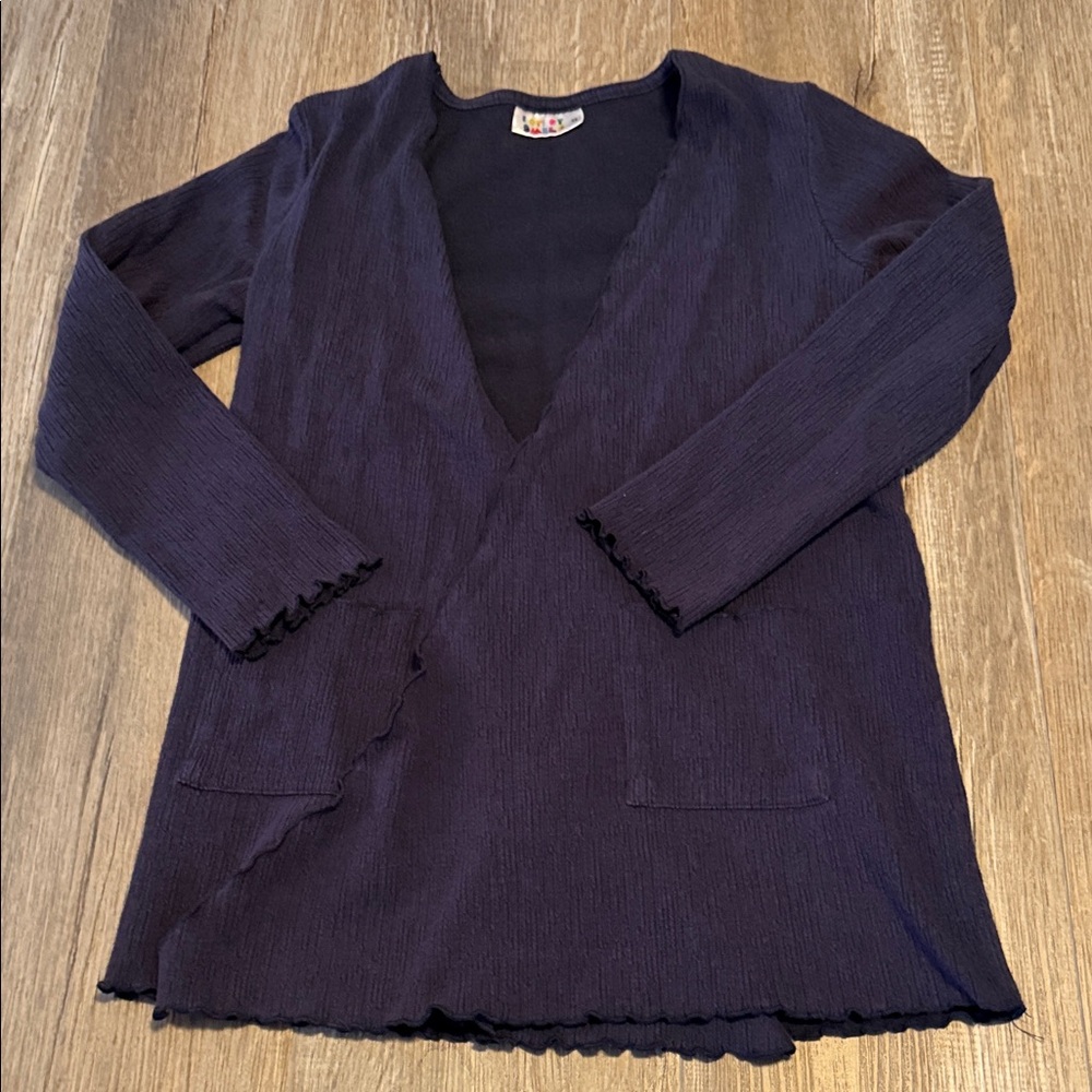 Girl’s Dot Dot Smile Long Sleeve Navy Sweater